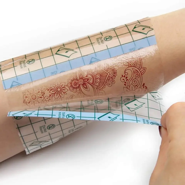 Tattoo Aftercare Film Bandage Application